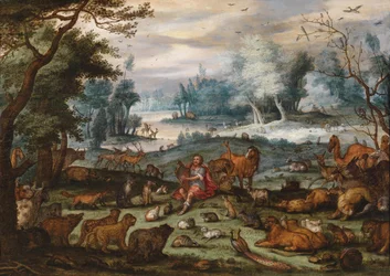 Orpheus bezaubert Bäume und Tiere